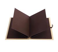 HAMPPLIES Kraft Paper Hardcover Accordion Photo Album Page DIY Scrapbook Book for Graduation Wedding Birthday Anniversary Valentines Day Gifts Vintage Brown