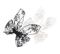 HAMPPLIES Lace Bow Hair Clips with Metal Clips for Women 2pcs Lightweight Vintage Not Easy to Break Bowknot Hair Accessories for Date Or Birthday