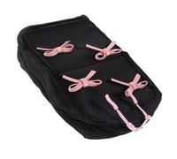HAMPPLIES Large Capacity Makeup Bag with Charming Bow Detail Nylon Toiletry Organizer with Zippered Compartments for Women Portable Cosmetic Storage Pouch for Travel Dorm Skincare Products