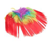 HAMPPLIES LED Light Up Mohawk Wig Cosmetic Hair Accessory for Christmas Halloween Parties with Built in Batteries Unisex Fashion Hair Decoration for Concerts and Sporting Events
