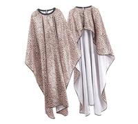 HAMPPLIES Leopard Print Barber Cape for Men Professional Hair Cutting Salon Cape Unisex Hairdressing Styling Apron Soft Fabric Lightweight for Haircut and Coloring