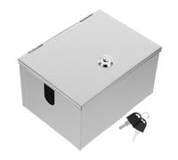 HAMPPLIES Lockable Weatherproof Socket Box Stainless Steel Outdoor Electrical Enclosure with Hinge Door Rainproof Anti-theft Cover for Parks Schools Industrial Sites