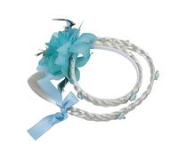 HAMPPLIES Long Braided Cosplay Hair Hoop for Boys and Girls Halloween Dress up Braided Wigs Hair Hoop Fake Braid Braid Headband