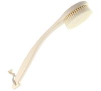 HAMPPLIES Long Handle Bath Brush for Gentle Exfoliation and Back Cleaning Soft Bristles Shower Scrubber for Dead Skin Removal Improvement Suitable for Reach Areas with Hanging for Easy