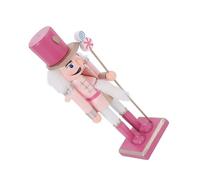 HAMPPLIES Macaron Color Wood Nutcracker Soldier Ornament Christmas Nutcracker Figure Decoration Break Resistant Desktop Decor for Festive Holiday Cheer