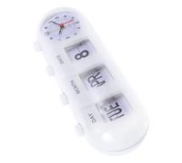 HAMPPLIES Manual Flipping Calendar Clock Vintage Desk Clock with Abs Plastic Compact Design for Home Office Shop Use Manual Flip Feature for Date Tracking and Event Reminder
