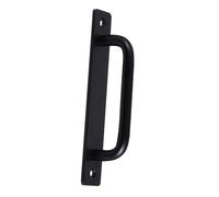 HAMPPLIES Matte Black Barn Door Handle Heavy Duty Sliding Door Pull for Interior Exterior Sturdy Cabinet Closet Garage Shed Hardware Accessory