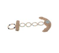 HAMPPLIES Mediterranean Style Wooden Anchor Wall Art Nautical Beach Ornament with Life Ring and Rudder Sculpture Coastal Home Decor for Christmas Tree and Wall Hanging Solid Wood Beach Theme