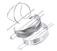 HAMPPLIES Metal Hair Clips and Hairpins 3Pcs Alloy Creative Shape 11.5X5.1X2.5Cm Easy Wearing Embellish Hair Stylish Unique Design for Women Wedding Accessories