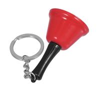 HAMPPLIES Metal Hand Bell Keychain for Metal Construction Smooth Surface Comfortable Grip Early Learning DIY Craft Ornament Red Mini Keyring