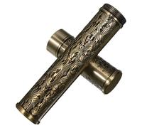 HAMPPLIES Metal Single Cigar Tube Humidor Case Portable Airtight Travel Cigar Holder Storage Container Bronze Color for Outdoor Events and Business Use