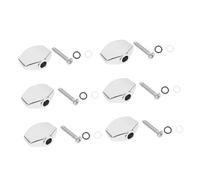 HAMPPLIES Metal String Tuner Handles Zinc Alloy Folk Tuner Caps 6 Sets Silver Basic Replacement for Stringed Instruments and Electric Guitars Improving Timbre