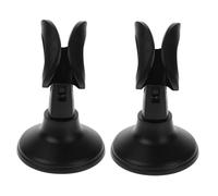 HAMPPLIES Mic Holder No Installation Required Desktop Microphone Stand 2pcs round Stable Base and Plastic Material for Live Streaming Setups or Public Speaking Events