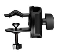 HAMPPLIES Microphone Desk Clamp Clip Adjustable U-Shaped Metal Mic Holder for Live Streaming Compatible Boom Arm and Desktop Stands 19mm Mic Clip for Podcasting and Gaming
