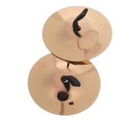 HAMPPLIES Mini Copper Finger Cymbals for Hand Percussion Instrument Lightweight Musical Zills for Early Education Dance Party Performance