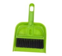 HAMPPLIES Mini Hand Broom and Dustpan Set for Precise Cleaning Compact Space-Saving Design Non-Scratch Soft Bristles for Keyboards Electronics Pet Cages and Desktop Use Green