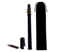 HAMPPLIES Mini Portable Pocket Saxophone Black with Carrying Bag Compact Woodwind Instrument for Music Lovers and Beginners Handmade Long Type Little Saxophone gift for for for for for for