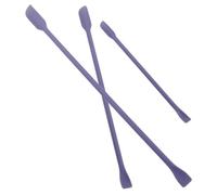 HAMPPLIES Mini Silicone Spatula Set 3pcs Double-ended Cosmetic Spatulas for Skincare Lotion Mixing and Application Curved Tips in Periwinkle Blue for Beauty Care