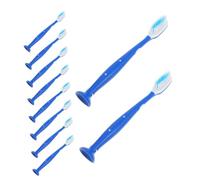 HAMPPLIES Mini Toothbrush 10pcs Short Handle Soft Bristle Nylon Brush Prison Safety Handle Compact Travel Teeth Cleaning Brushes for Detention and Mental Health Use