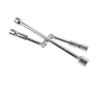 HAMPPLIES Multifunctional Folding Lug Wrench Tire Repair Tool with Corrosion-Resistant Polished Surface Labor-Saving Cross Socket Wrench for Easy Wheel Nut Removal and Installation Tire