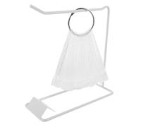 HAMPPLIES Nail Color Sample Sticks Nail Art Display Fan Sticks Acrylic Round-Shaped Practice Tips with Iron Holder Professional Beauty Environments