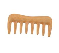 HAMPPLIES Natural Wooden Scalp Massage Comb with Wide Rounded Teeth Static Hand Polished Hair Brush for Women Portable Head Massager for Hair and Beard Care Smooth Finish Detangling Tool