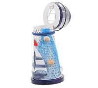 HAMPPLIES Nautical Lighthouse Candle Holder Iron Art Tealight Stand Mediterranean Home Decor Tall Metal Candle Stick for Table Ornament