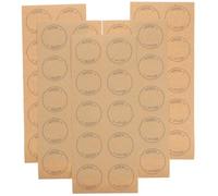 HAMPPLIES Olive Branch Kraft Paper Stickers with Delicate Pattern Round 20 Sheets Decorative Letter Seal Labels for Festival and Party Wrapping