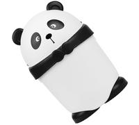 HAMPPLIES Panda Trash Can Cute Waste Bin with Lid Plastic Rubbish Bin for Kitchen Office Home Modern Style
