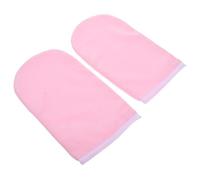 HAMPPLIES Paraffin Wax Hand Gloves for Skin Care 1 Pair Thin Moisturizing Spa Mitts with Pink White Trim 25x15cm Suitable for Dry Hands