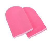 HAMPPLIES Paraffin Wax Mitts Hand Spa Gloves Thickened Heat Retention Liners for Moisturizing Dry Hands in Stylish Rose Red with White Trim