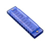 HAMPPLIES Plastic Harmonica Instrument for Beginners Blue Educational Musical for Students Diatonic Tone Quality Lightweight Design for Folk Blues Pop Learning