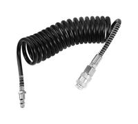 HAMPPLIES Pneumatic Air Compressor Quick Connect Fittings with Self-Locking Mechanism Wear-Resistant PU Spring Tube for Industrial Power Tools Compatible with German Standards Secure Air