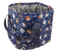 HAMPPLIES Portable Collapsible Foot Bath Basin Tub for Travel and Outdoor Soaking Large Foldable Foot Soak Bucket with Stylish Pattern Easy to Use and Stable for Camping and Relaxation