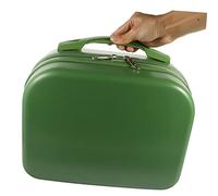 HAMPPLIES Portable Cosmetic Suitcase in Candy Green Hard Makeup Organizer Travel Case with Spacious Storage for Sundries Women