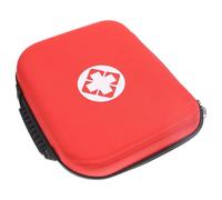 HAMPPLIES Portable First Aid Kit Bag, Red Emergency Medicine Storage Pouch with Multiple Compartments, Sundry Storage Bag for Home, Car, Outdoor and Travel Use