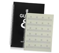 HAMPPLIES Portable Guitar Chord Book with PP Cover Lightweight Six-string Music Notebook for Beginners Printed Staff and Chord for Outdoor Practice and Music Learning