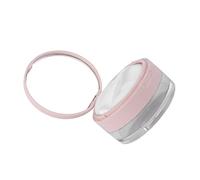 HAMPPLIES Portable Loose Powder Holder with Mirror Elastic Compact Container for Women Refillable Makeup Box with Plant Velvet Puff Lightweight Travel Cosmetic Storage Case