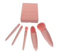 HAMPPLIES Portable Makeup Brush Set for Travel Mirror Mini Makeup Brushes for Eyeshadow Blush Face Easy-taken Travel Essentials for Women