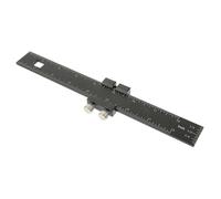 HAMPPLIES Portable Metal Sliding Woodworking Marking Ruler Dual Metric Imperial Carpentry Scribing Tool for Engineers and Home Use