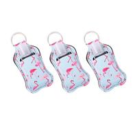 HAMPPLIES Portable Refillable Perfume Bottle Set 30ml with Protective Cover 6pcs Hand Bottles for Soap Lotion and Liquid with Keychain Holder for Beauty and Personal Care