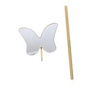 HAMPPLIES Portable Stainless Steel Lash Extension Mirror Handheld Eyelash Magnifying Tool for Home and Salon Use Compact Design