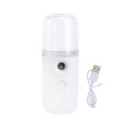 HAMPPLIES Portable USB Rechargeable Nano Sprayer Handheld Facial Mist Moisturizing Cooling Humidifier for Women with Easy Grip Design Refresh Skin Shrink Pores Travel Friendly White Device