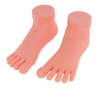 HAMPPLIES Practice Foot Nails Model 2Pcs Silicone Manicure Tools with Realistic Skin Touch for Nail Art Painting and Jewelry Display Training