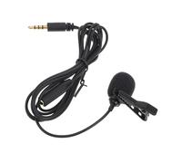 HAMPPLIES Professional Clip-on Lapel Microphone Black Portable Wired Lavalier Mic for Phone Recording and Live Streaming in Music and Video Applications