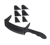 HAMPPLIES Professional Curved Hair Cutting Comb for Men Plastic Clipper Guide Attachment with Smooth Rounded Teeth Barber Styling Tool for Flat Top Haircuts and Beard Grooming