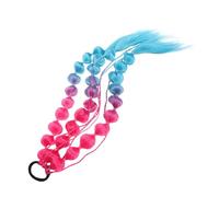 HAMPPLIES Rainbow Color Braided Hair Extensions Long Synthetic Bubble Braiding Hair Accessories Festival Cosplay Party Use