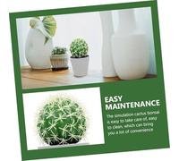 HAMPPLIES Realistic Artificial Cactus Bonsai Mini Potted Plant Decoration for Office Desk Home Faux Tropical Succulent with No Maintenance Needed