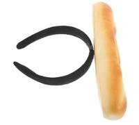 HAMPPLIES Realistic Baguette Bread Headband Makeup Hair Band Party Festival Cosplay Prop Hair Accessory for Live Streaming and Photoshoots