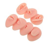 HAMPPLIES Realistic Silicone Piercing Practice Kit with Nose Ear Tongue Mouth Eye Navel Models Soft Body Part Simulation for Training and Jewelry Display Portable and User-friendly